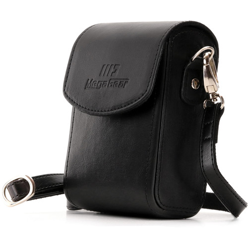 MegaGear PU Leather Case with Strap for Sony Cyber-shot DSC-RX100 VI DSC-RX100 V DSC-RX100 IV (Black)