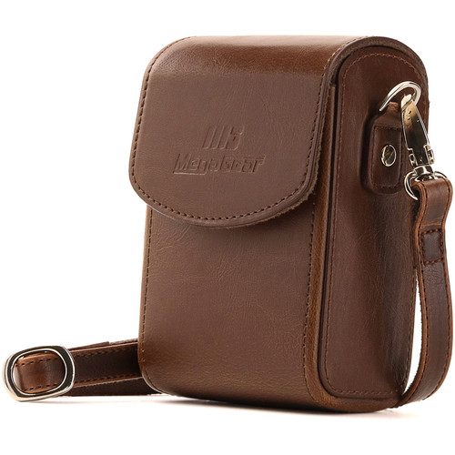 MegaGear PU Leather Case with Strap for Sony Cyber-shot DSC-RX100 VI DSC-RX100 V DSC-RX100 IV (Dark Brown)
