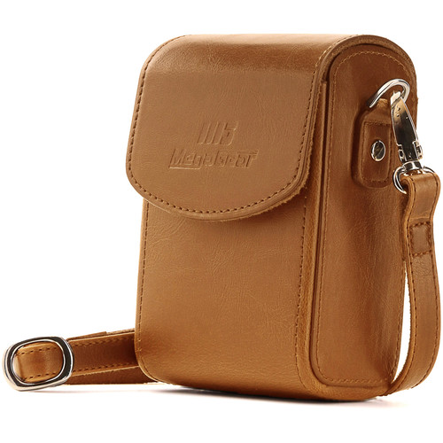 MegaGear PU Leather Case with Strap for Sony Cyber-shot DSC-RX100 VI DSC-RX100 V DSC-RX100 IV (Light Brown)