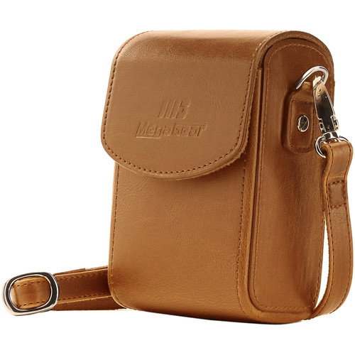 MegaGear PU Leather Camera Case for Canon PowerShot SX740 HS SX730 HS (Light Brown)