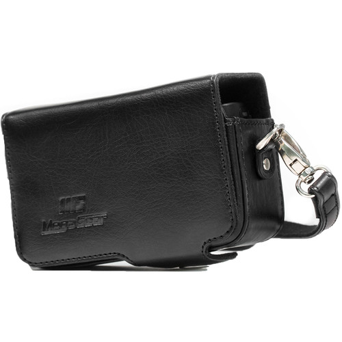 MegaGear PU Leather Case with Strap for Canon PowerShot SX740 HS SX730 HS (Black)
