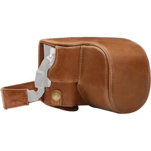 MegaGear Ever Ready Genuine Leather Full Case and Strap for Panasonic Lumix DC-LX100 II (Brown)