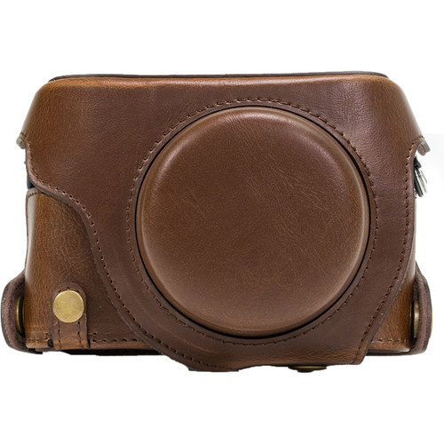 MegaGear PU Leather Camera Case for Panasonic Lumix DMC-LX100 (Dark Brown)