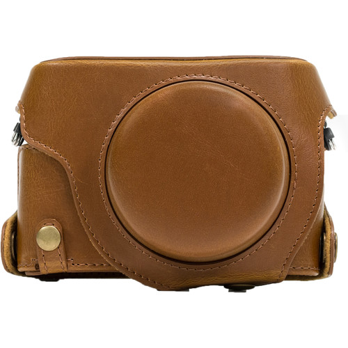 MegaGear PU Leather Camera Case for Panasonic Lumix DMC-LX100 (Light Brown)