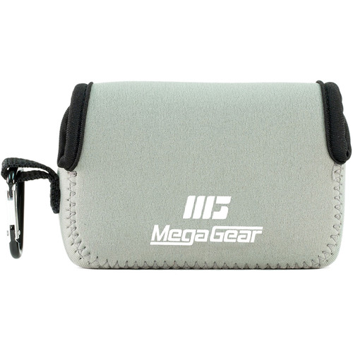 MegaGear Ultralight Neoprene Camera Case with Carabiner for Canon PowerShot G9 X (Gray)