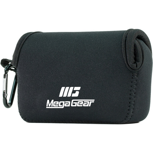 MegaGear Ultralight Neoprene Camera Case with Carabiner for Nikon COOLPIX S33 (Black)