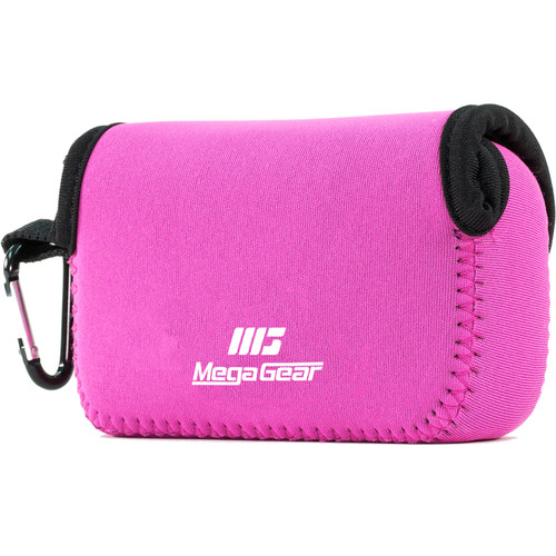 MegaGear Ultralight Neoprene Camera Case with Carabiner for Canon PowerShot SX620 HS (Hot Pink)