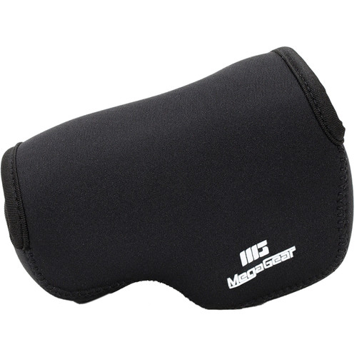 MegaGear Ultralight Neoprene Camera Case with Carabiner for Panasonic LUMIX DMC-LX100 (Black)