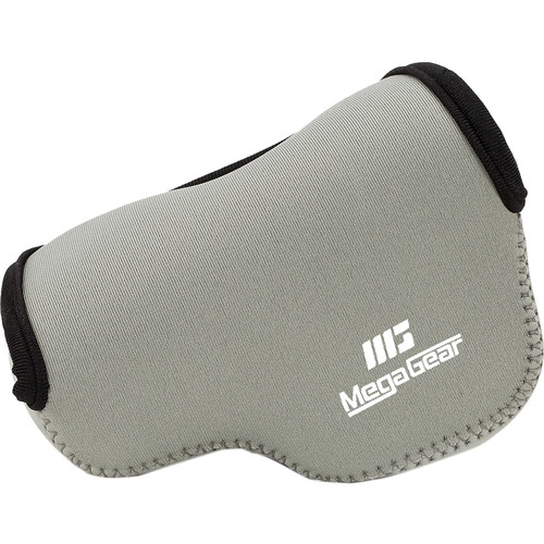 MegaGear Ultralight Neoprene Camera Case with Carabiner for Panasonic LUMIX DMC-LX100 (Gray)