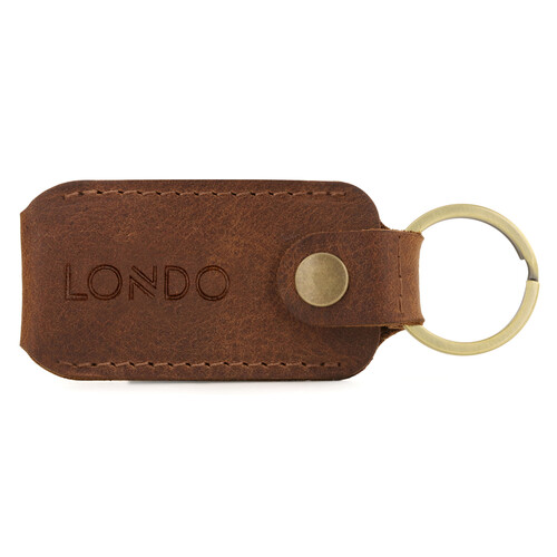 Londo Leather Case with Key Ring for Ledger Nano S Bitcoin Wallet Unisex (Brown)