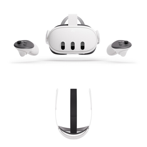 Meta 3 Advanced All-in-One VR Headset with Elite Strap Kit (512GB)
