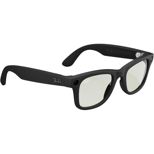 Meta Ray-Ban Wayfarer Glasses with Transitions (Matte Black Standard Gen 1)