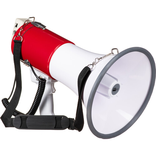 MG Electronics PGM-32BT 50W Bluetooth Megaphone with Pistol Grip Handheld Mic and Battery Pack