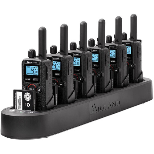 Midland BizTalk BR180X6BGC On-Site Business Radio Bundle with Multi-Unit Charger (6-Pack)