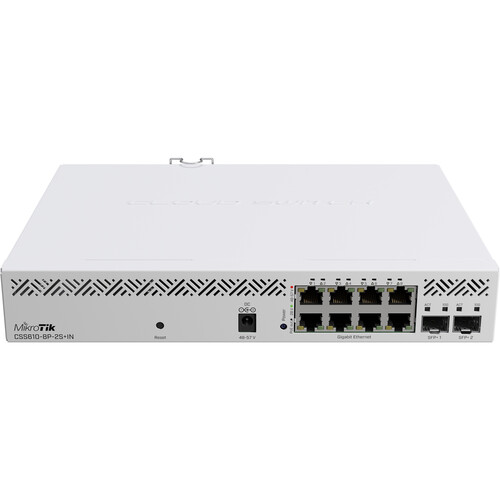 MikroTik CSS610-8P-2S+IN 8-Port Gigabit PoE+ Compliant Managed Network Switch