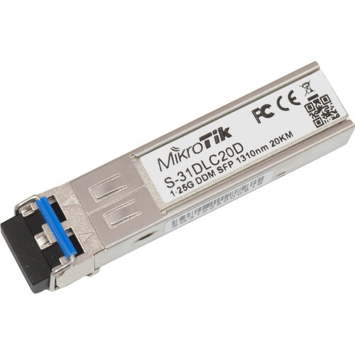 MikroTik S-31DLC20D Gigabit Single-Mode SFP Transceiver Module