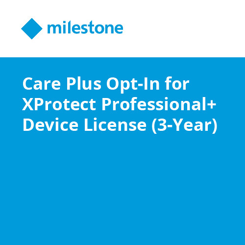 Milestone Care Plus Opt-In for XProtect Professional+ Device License (3-Year)