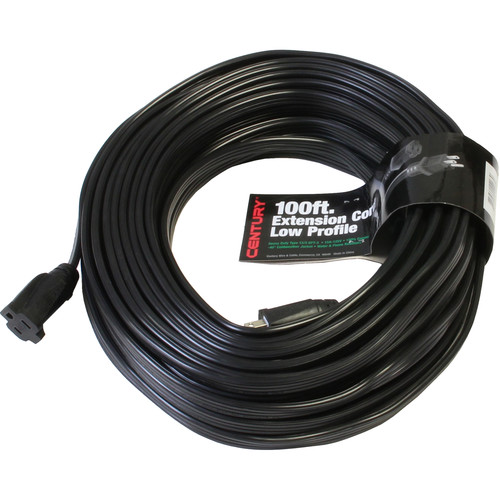 Milspec 12AWG Flat SPT3 Extension Cord (100', Black) D11821100
