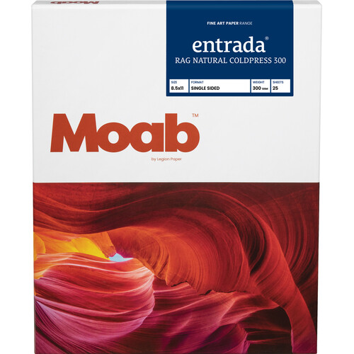 Moab Entrada Rag Natural Coldpress 300 (8.5 x 11