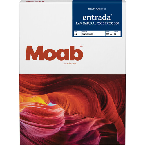 Moab Entrada Rag Natural Coldpress 300 (8.3 x 11.7