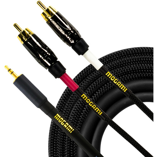 Mogami Gold 3.5mm TRS to Dual RCA Accessory Cable (6')