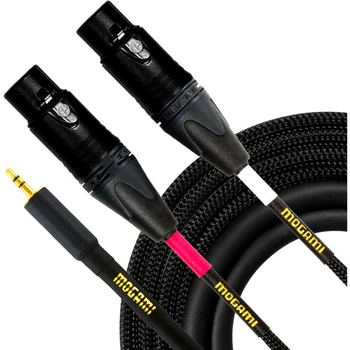 Mogami Gold 3.5mm TRS Male to Dual XLR Female Y-Cable (6')