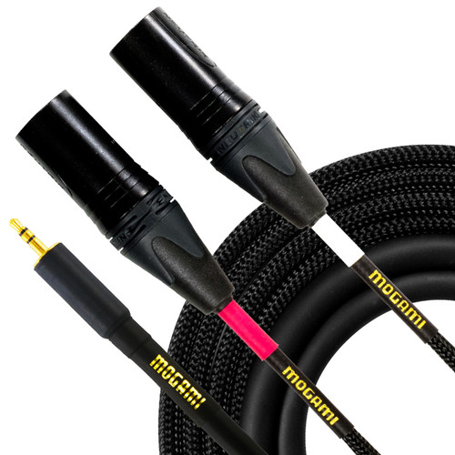 Mogami Gold 3.5mm TRS Male to Dual XLR Male Y-Cable (10')