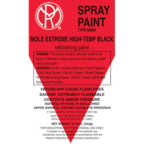Mole-Richardson Extreme Hi-Temp Enamel Spray Paint (Black 13 oz)