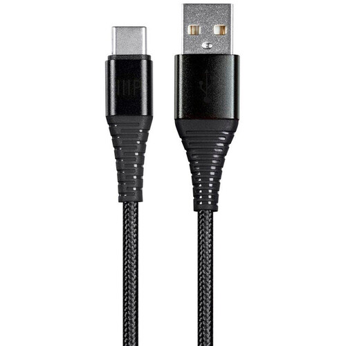 Monoprice AtlasFlex USB 2.0 Type-C to Type-A Kevlar-Reinforced Nylon-Braid Cable (1.5' Black)