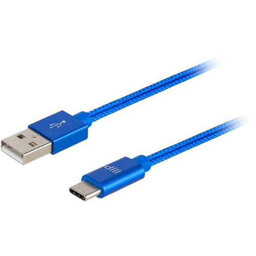 Monoprice Palette Series USB 2.0 Type-C to Type-A Charge & Sync Cable (10' Blue)