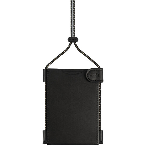 Moshi Dual-Sided Vertical & Horizontal Badge/ID Holder (Midnight Black)