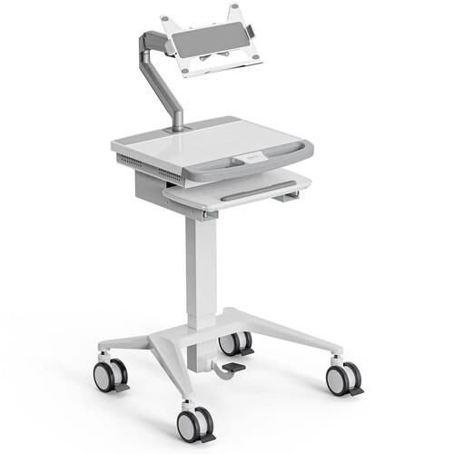 Mount-It! MedHub Mobile Workstation with Laptop Arm