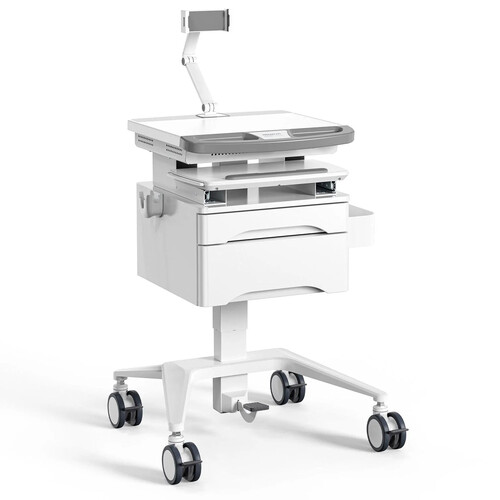 Mount-It! MedHub Mobile Workstation with 2 Drawers and Tablet Arm