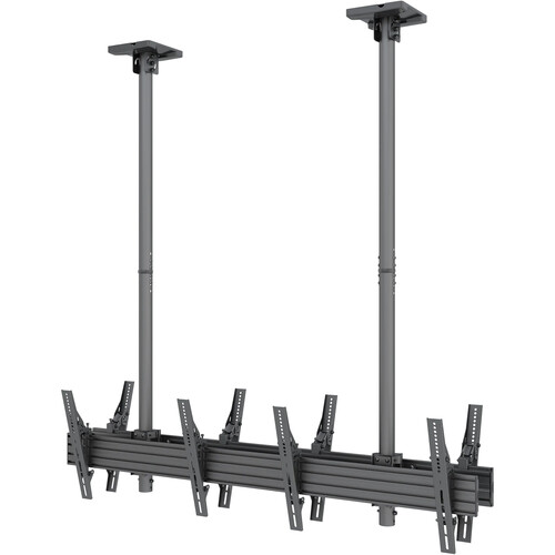 Mount-It! PRO Quad-Screen Ceiling Mount (Side-by-Side Back-to-Back)