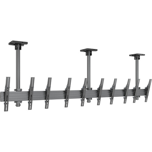 Mount-It! PRO Five-Screen Three-Pole Ceiling Mount (Side-by-Side Portrait)