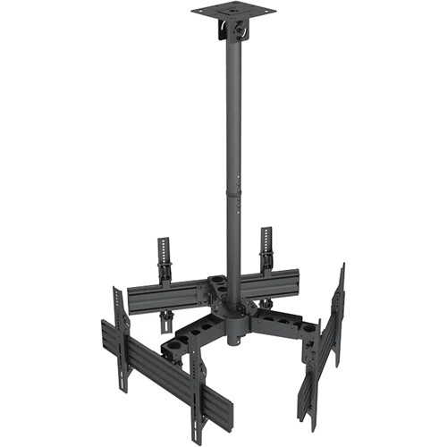 Mount-It! PRO Three-Screen Single-Pole Ceiling Mount (Three-Sided)