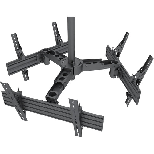 Mount-It! PRO Three-Screen Single-Pole Ceiling Mount (Three-Sided Heavy-Duty)