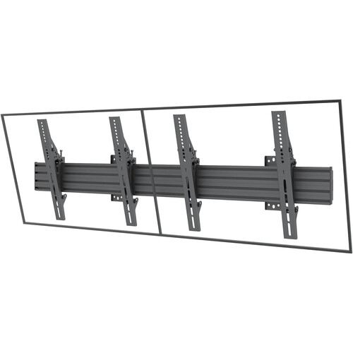 Mount-It! PRO Dual-Screen Menu Board Wall Mount with Tilt Mounting Brackets (Landscape)