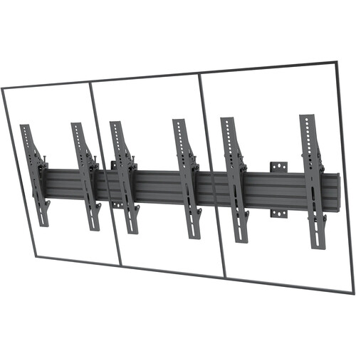 Mount-It! PRO Three-Screen Menu Board Wall Mount (Portrait)