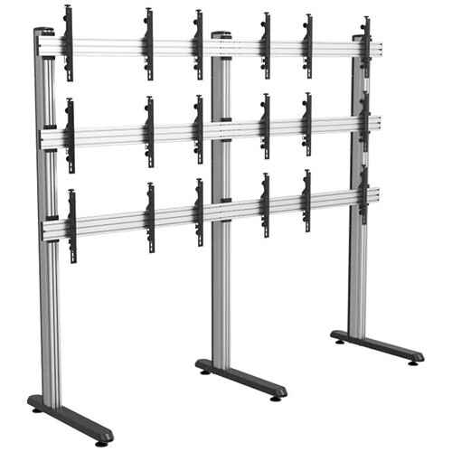 Mount-It! PRO 3 x 3 Nine-Display Stand with Leveling Feet