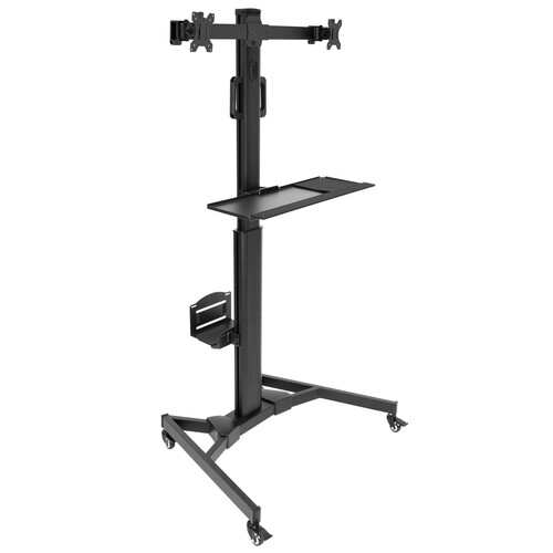 Mount-It! Mobile PC Workstation for Dual