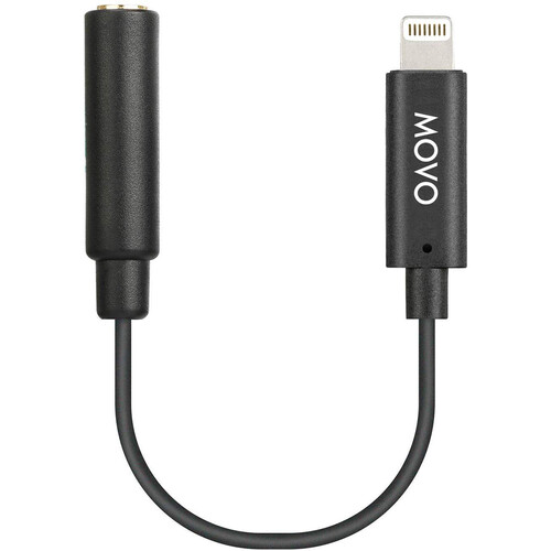 Movo Photo IMA-1 Female 3.5mm TRRS to Lightning Microphone Adapter Cable (5.5
