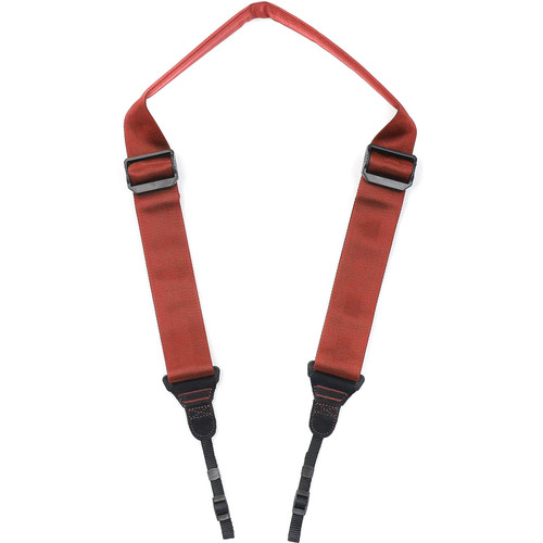 Movo Photo Ultrasoft Nylon-Webbed Shoulder/Sling Camera Strap with Anti-Fatigue Gel Neck Pad (Coral)