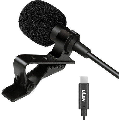 Movo Photo uLav Digital Omnidirectional Lavalier Microphone with USB Type-C Connector (6.6' Cable)