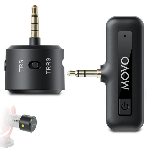 Movo Photo WM-VXR10 Wireless Microphone Adapter for VXR10 and Mini-Shotgun Microphones (3.5mm)