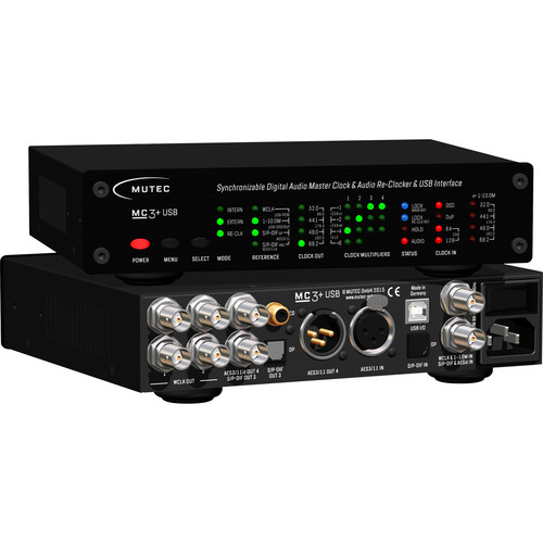 Mutec MC-3+ Smart Clock USB Master Clock Re-Clocker & USB Interface (Black Front Panel)