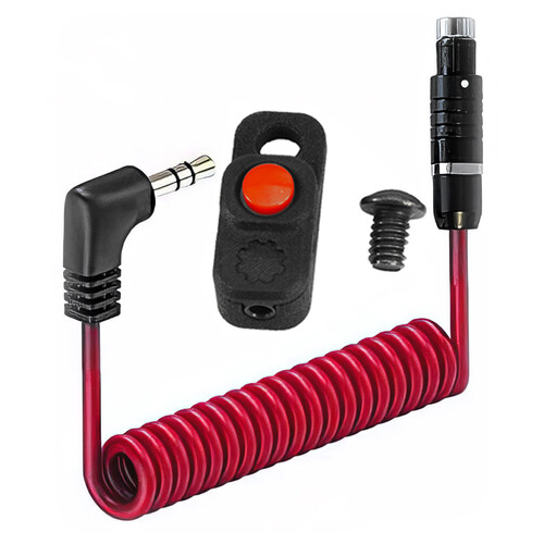 MUTINY Bolt-On V2 Micro R/S Button for Select RED and ARRI Cameras (Coiled Red)