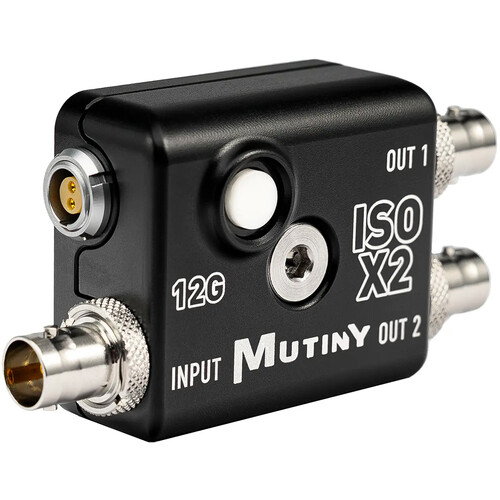 MUTINY ISO X2 12G-SDI 1:2 Video Distribution Amplifier with Isolator and SafeTap Cable