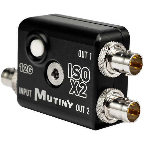 MUTINY ISO X2+ 12G-SDI 1:2 Video and Power Distribution Amplifier with Isolator