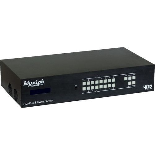 MuxLab HDMI 8x8 Matrix Switch with HDBas